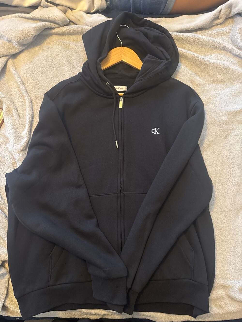 Calvin Klein Men's Archive Logo Relaxed Fit Zip-Up Hoodie